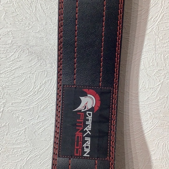 Dark Iron Fitness - new - powerlifting leather belt - 43” x 4” - back support - Picture 8 of 11